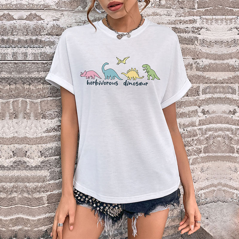 LOVEVOP new popular summer 2025 women's clothing crew neck printed top Guangzhou Popular trade short-sleeved t-shirt