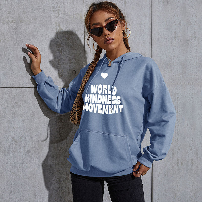 LOVEVOP popular new autumn and winter leisure sports hoodie South East Asia New Popular trade women's letter-printed hooded sweater