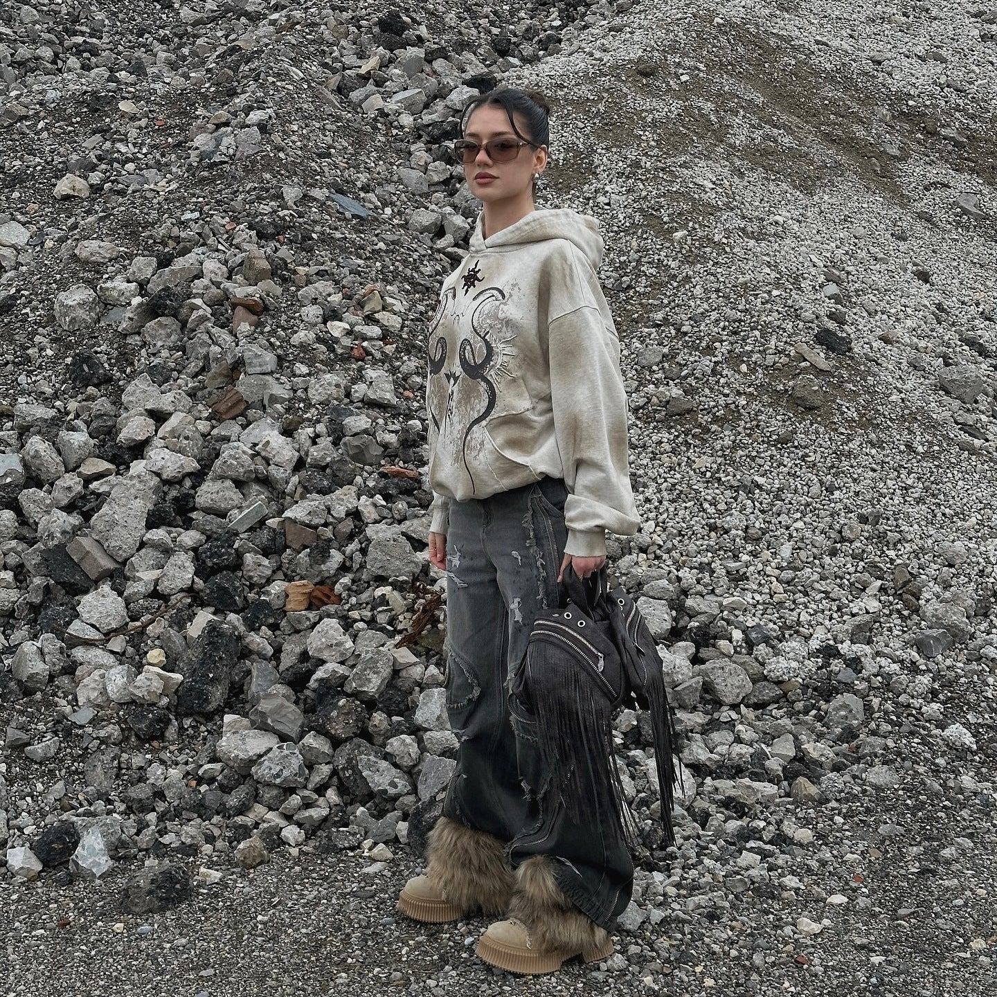 new digital 3D crew neck hooded sweater street trend  street style woman comfortable snake snake picture