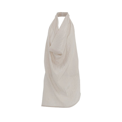 APOZi collection untitled landscape series new Chinese silk neck vest sleeveless shoulder-leaking top women