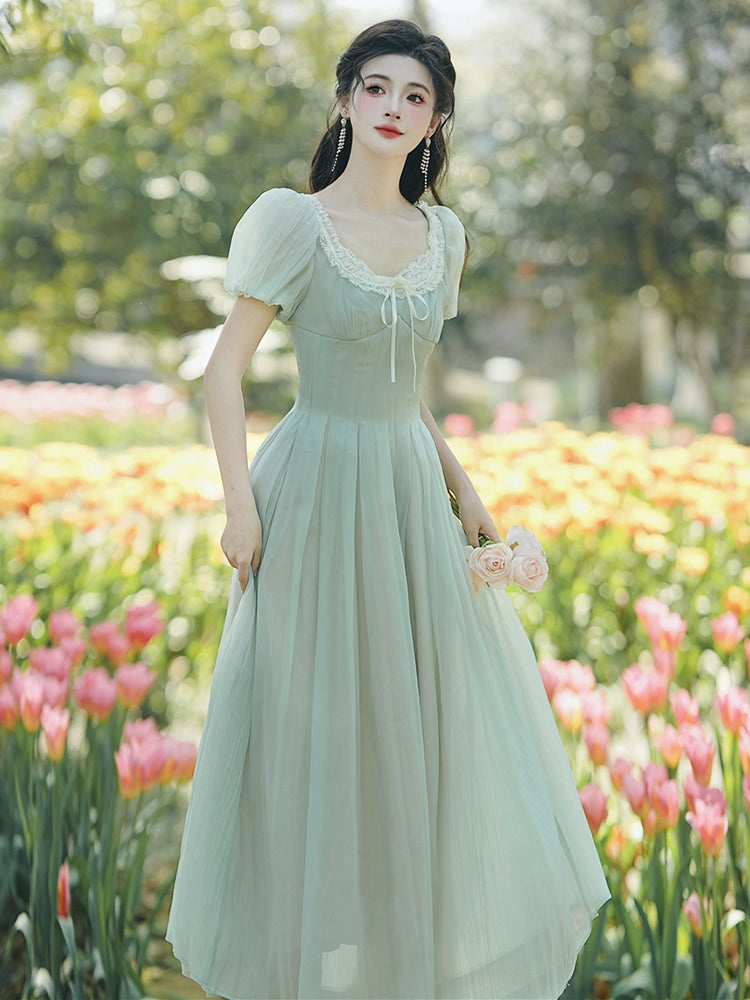 Mint Mambo  Girl Fairy Green Dress Summer Girl 2025 New Popular Beautiful Dress This Year
