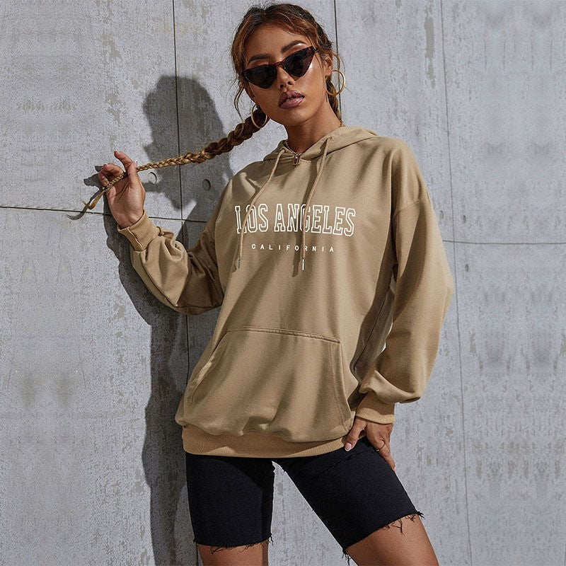 LOVEVOP popular new autumn and winter leisure sports hoodie South East Asia New Popular trade women's letter-printed hooded sweater