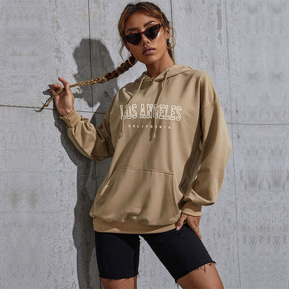 LOVEVOP popular new autumn and winter leisure sports hoodie South East Asia New Popular trade women's letter-printed hooded sweater