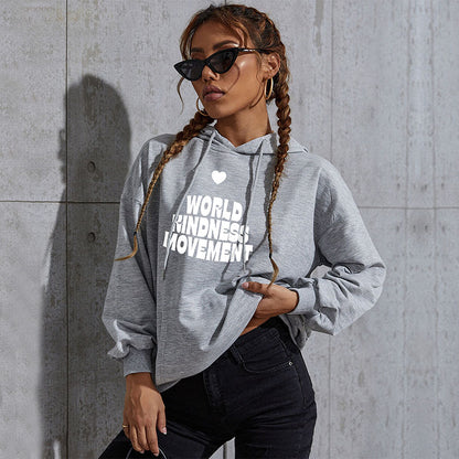 LOVEVOP popular new autumn and winter leisure sports hoodie South East Asia New Popular trade women's letter-printed hooded sweater