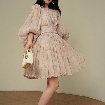 2025 gentle wind daughter dress  spring new slim temperament fairy skirt