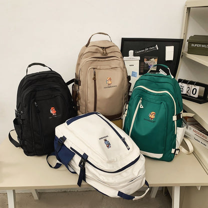 2025 New Simple Casual Backpack Large Capacity Travel Bag Couple Campus School Bag Outdoor Travel Backpack Backpack