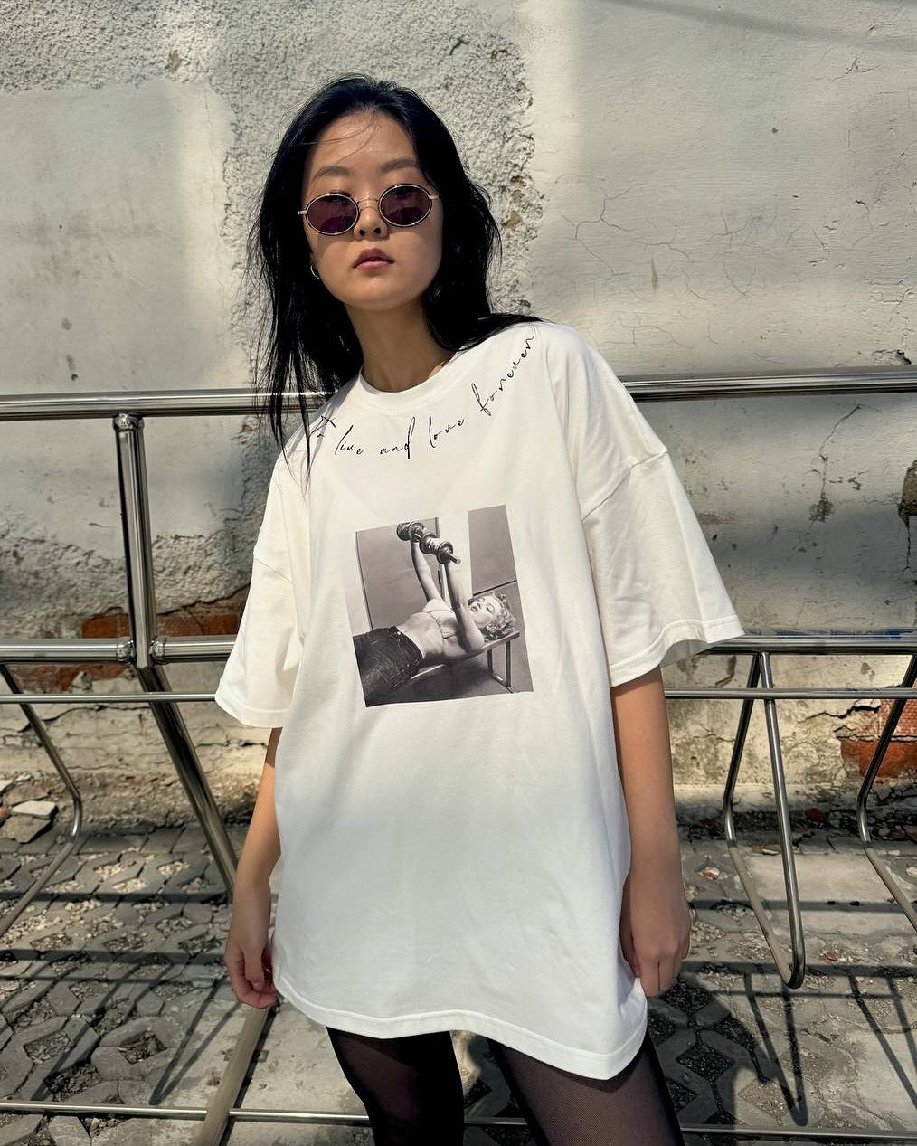 Super large size n retro short-sleeved T-shirt summer ins niche versatile street new tops  New Popular trade