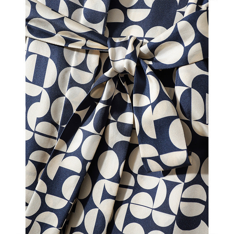 2025 High-end mulberry silk shirt skirt, silk dress, printed skirt design sense  summer women's clothing new