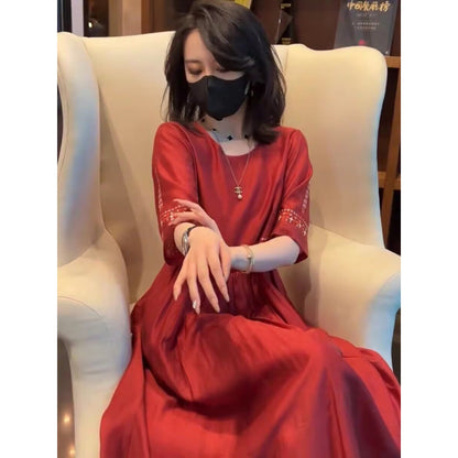 summer new literary and retro loose dress fashionable Popular style large size thin big swing dress children