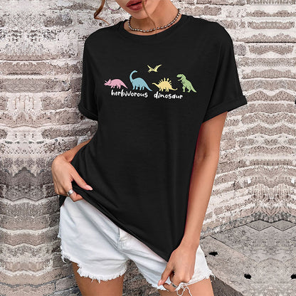LOVEVOP new popular summer 2025 women's clothing crew neck printed top Guangzhou Popular trade short-sleeved t-shirt