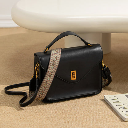 2025 Bag autumn and winter versatile soft leather high-end mail carrier bag simple fashion temperament shoulder bag texture messenger bag women