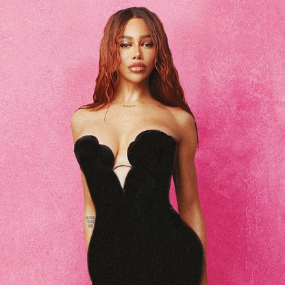 LOVEVOP popular summer new  women's clothing black V-neck tube top dress high elastic bandage skirt hip skirt short