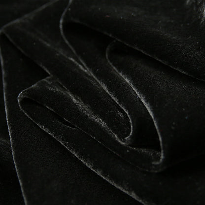 2025 Mulberry silk, velvet small black dress, silk velvet high-end dress  spring and summer new Hepburn style women's clothing