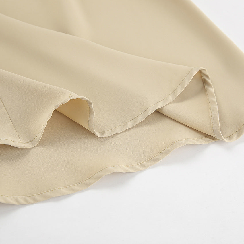 2025 chiffon V-neck waist atmosphere commuter dress popular  autumn fashion New new short skirt