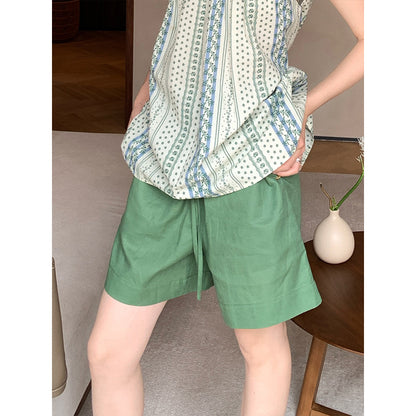 2025 THE MIND strappy elastic waist three-point pants children's 2025 summer Korean version simple casual shorts T5056-1X