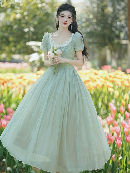 Mint Mambo  Girl Fairy Green Dress Summer Girl 2025 New Popular Beautiful Dress This Year