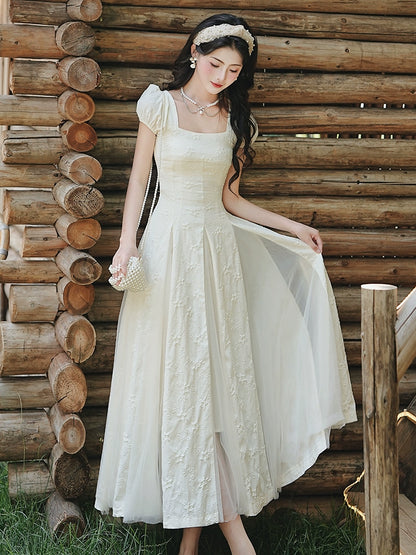 Huge good-looking skirt  temperament white dress women's summer mesh yarn first love license dress dress Dingdal skirt