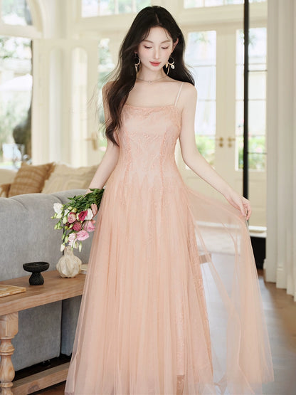 Mori super fairy mesh skirt pink gauze skirt tulle suspender dress beautiful lace skirt birthday dress long dress