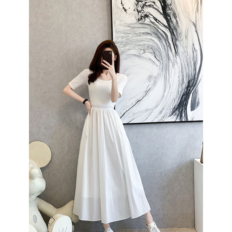2025 In stock, Yi Mengling has the same COS style design long dress, slim and thin big pendulum dress.