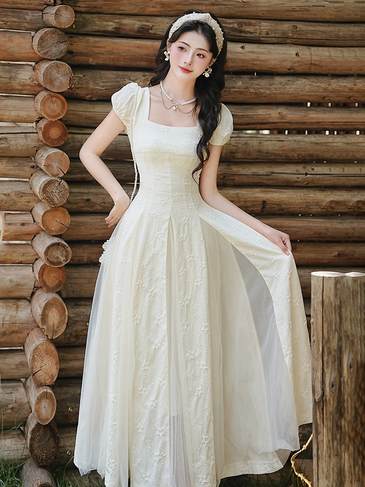 Huge good-looking skirt  temperament white dress women's summer mesh yarn first love license dress dress Dingdal skirt