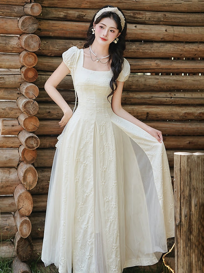 Huge good-looking skirt  temperament white dress women's summer mesh yarn first love license dress dress Dingdal skirt