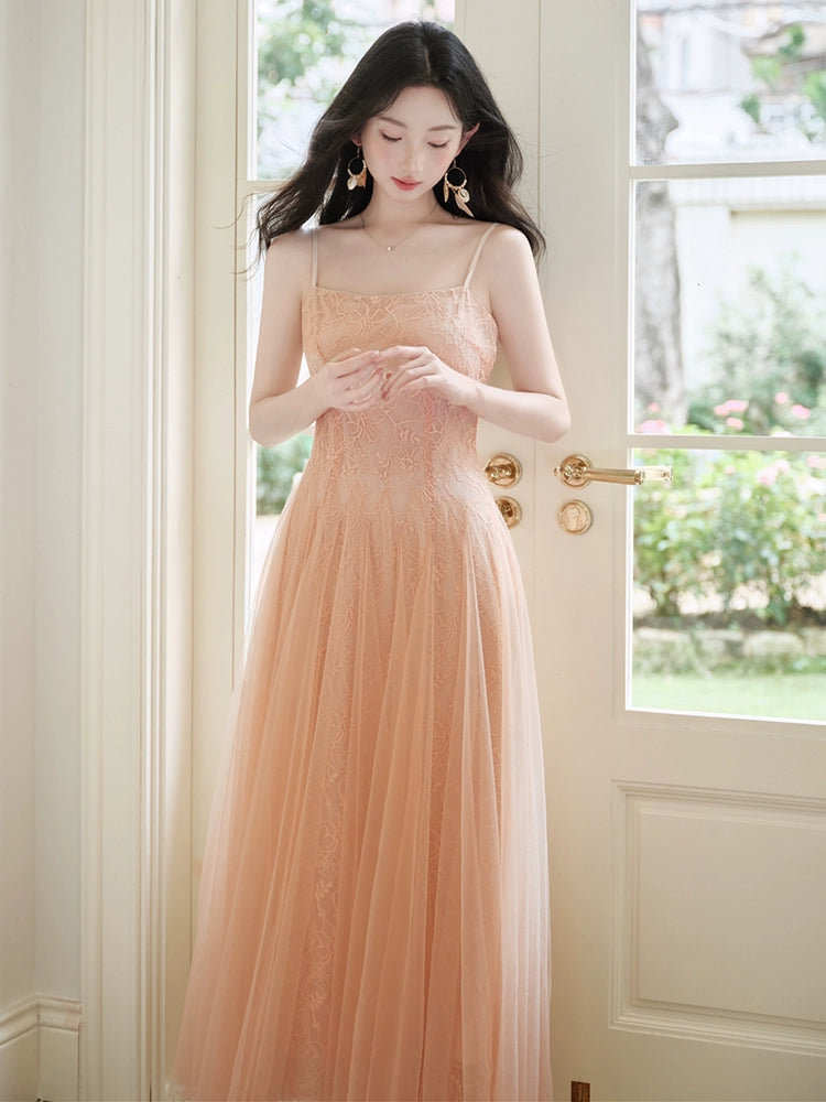 Mori super fairy mesh skirt pink gauze skirt tulle suspender dress beautiful lace skirt birthday dress long dress