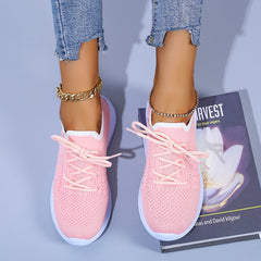 Back To School lovevop   Women Sneakers Ladies Mesh Vulcanized Woman Flats Plus Size Casual Tennis Sports Shoes Female Elastic Lace Up Footwear