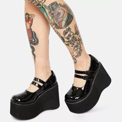 lovevop   Summer Women's Shoes Platform Shoes  Mary Jane Shoes  Womens Platform Heels Ladies Punk Goth Thick Sole Sapato Feminino