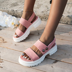 lovevop Summer Platform Sandals  Fashion Women Strap Gladiator Sandal Wedges Shoes Casual Woman Peep Toe Espadrille Femme