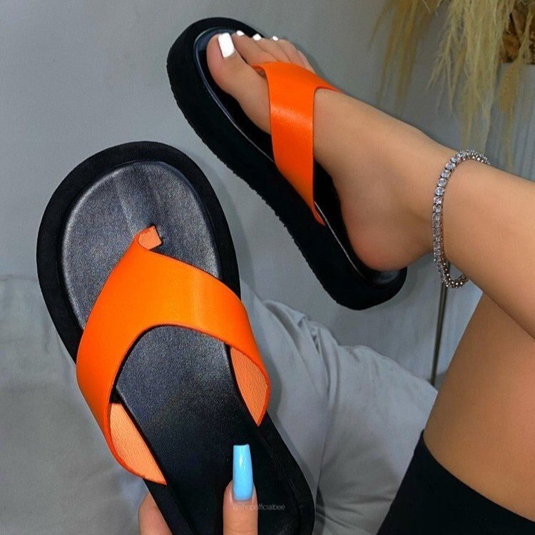 Back to school lovevop Women's Flip Flops Women Platform Slippers Female Wedges Solid Casual Slides Ladies Summer Beach Shoes Plus Size Footwear