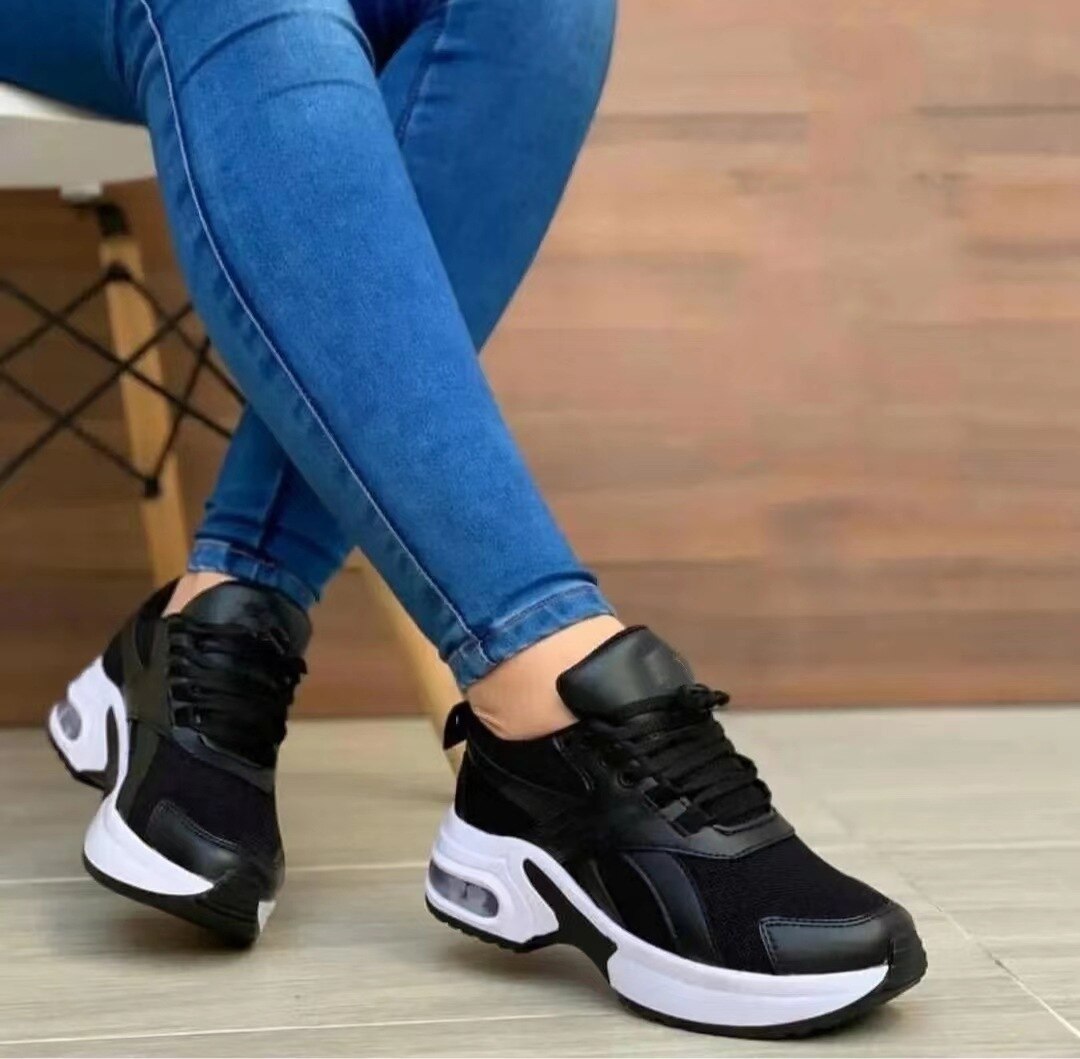 lovevop   Comfortable Outdoor High-Quality Walking Shoes Women's White Shoes Spring Autumn New Lace-Up Flat Casual Sports Shoes