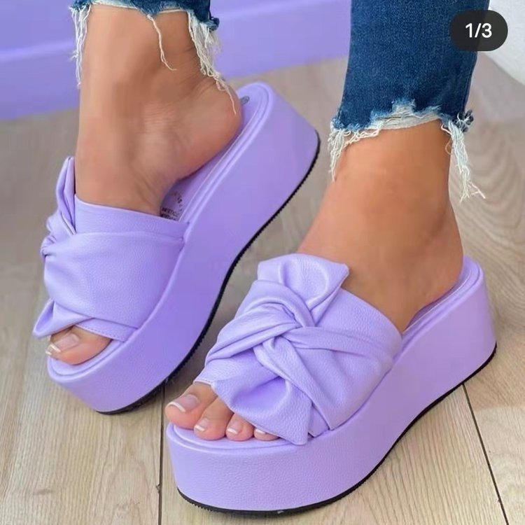 Back to school outfit lovevop Summer Platform Sandals For Women Fashion Hemp Wedges Slippers Thick Sole Open Toe Outdoor Beach Woman Walking Shoes