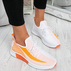 Back To School lovevop  Women Sneakers Ladies Mesh Breathable Sport Shoes Woman Mix Color Casual Vulcanized  Women's Flats Female Plus Size 43