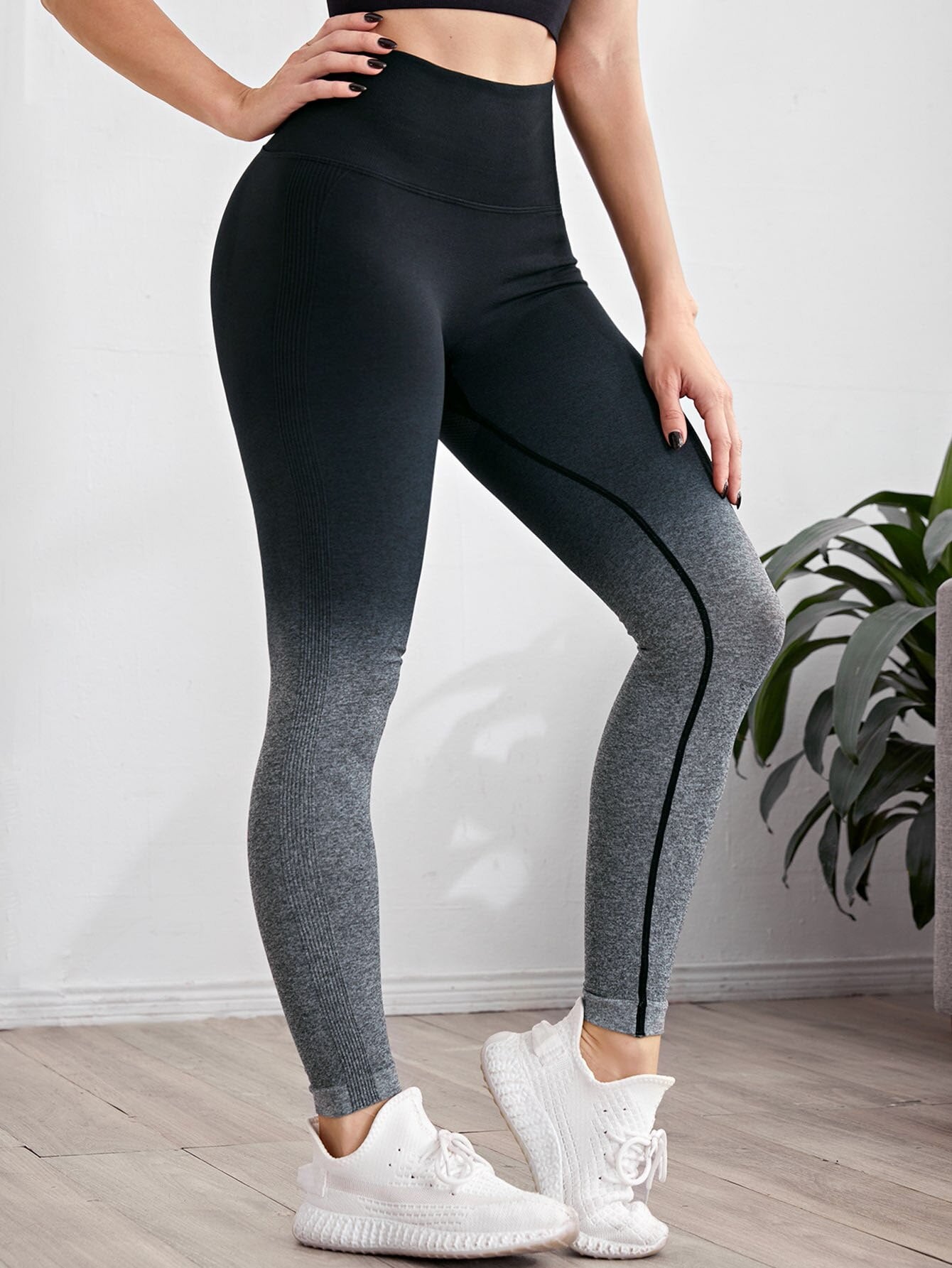 Gradient Color Energy Legging Women Workout Fitness Jogging Running Leggings Gym Tights Stretch Sportswear Yoga Pants