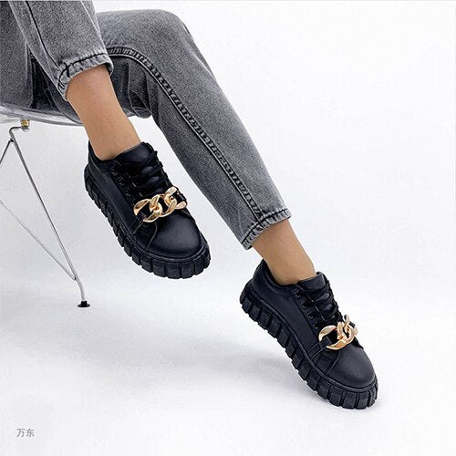 Back to school lovevop   Women Autumn Fashion Lace Up Sneakers Ladies New Platform Casual Sports Shoes Female Original Breathable Shoes Plus Size 43