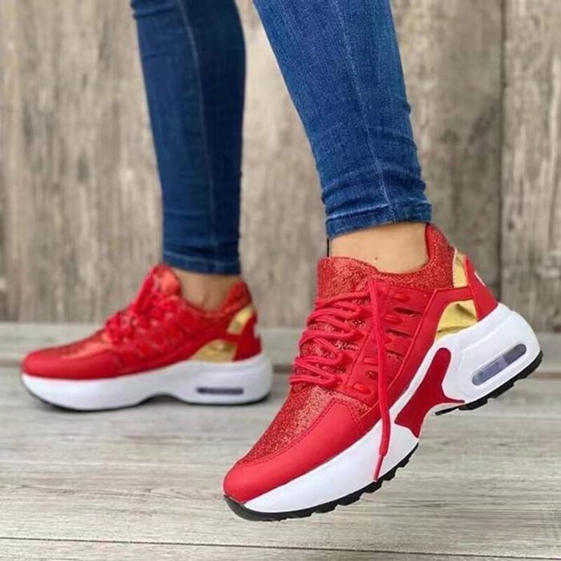 lovevop   Comfortable Outdoor High-Quality Walking Shoes Women's White Shoes Spring Autumn New Lace-Up Flat Casual Sports Shoes