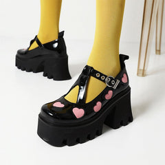 Back  To School Outfit  lovevop  Women Summer Fashion Mary Jane Shoes Ladies New Kawaii High Heeled Platform Shoes Female Original Casual Footwear Plus Size