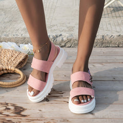 lovevop Summer Platform Sandals  Fashion Women Strap Gladiator Sandal Wedges Shoes Casual Woman Peep Toe Espadrille Femme