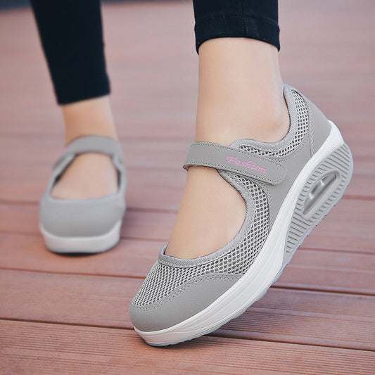 lovevop Woman Fashion Casual Women Sneakers Soft Women Vulcanize Sneakers Shoes Mesh Sneakers Off White Air Shoes Canvas Wedges Shoes