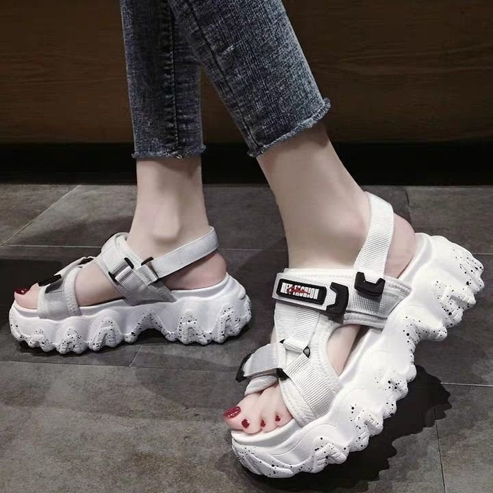 lovevop  6CM Gladiator Platform Women's Sandals 2024 Summer Fashion Women Chunky Beach Sandal Denim Comfortable Sandalias Mujer