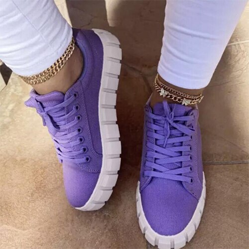 lovevop  Back to school  Women Mixed Color Sneakers Graffiti Vulcanized Woman Lace Up Canvas Flats Female Shoes Ladies Summer Footwear Plus Size 43