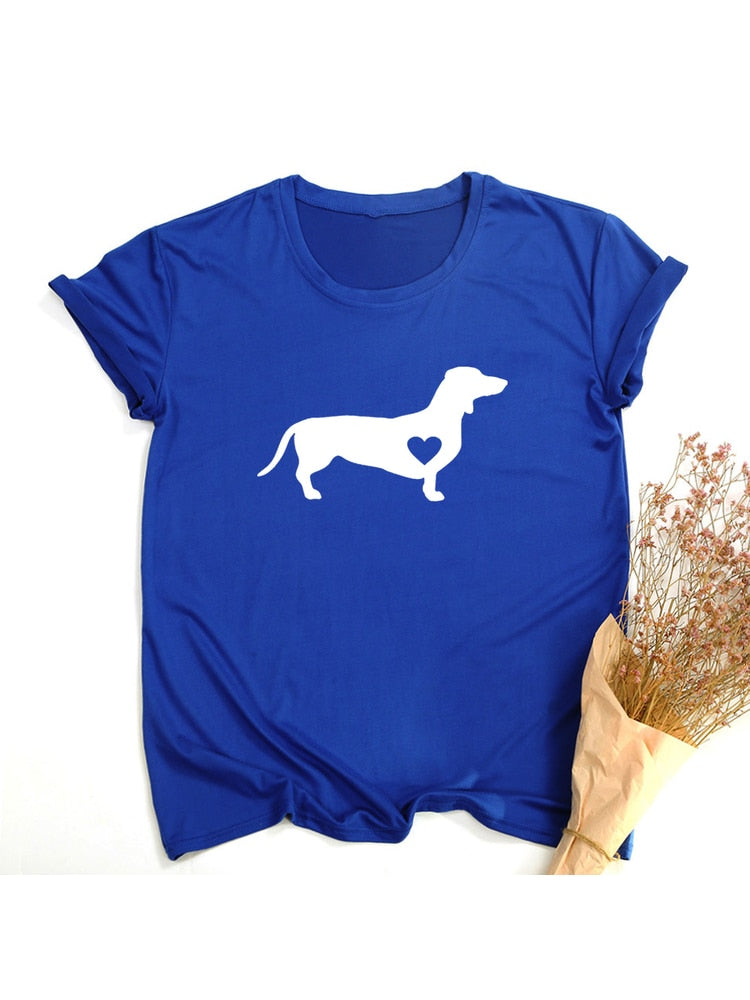 Women's Dachshund Dog Print Women T-Shirt