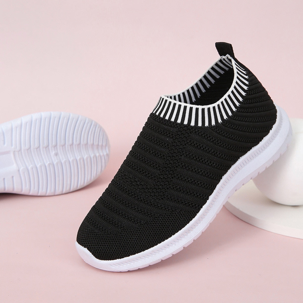 Back to school lovevop  Women Flats Loafer  New Slip-On Knit Sock Shoes Woman Sneakers Comfort Breathable Mesh Women Sneakers Zapatos Para Mujer