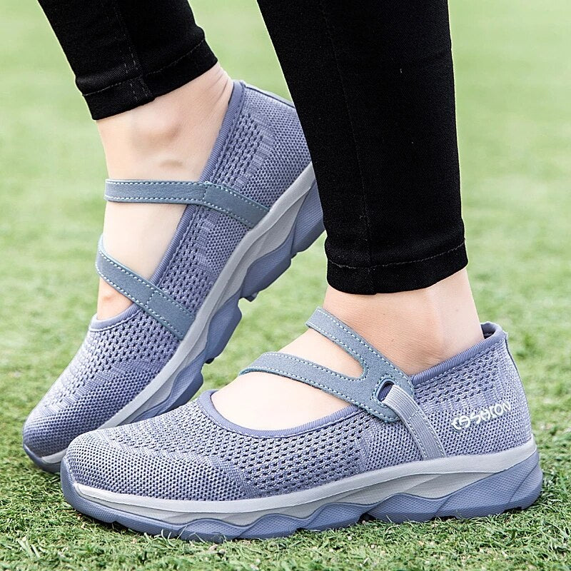 Back to school outfit lovevop  Women Casual Sneakers Womens Comfortable Breathable Walking Shoes Slip On Light Mom Flatform Boat Shoe Anti-Slip Casual Solid