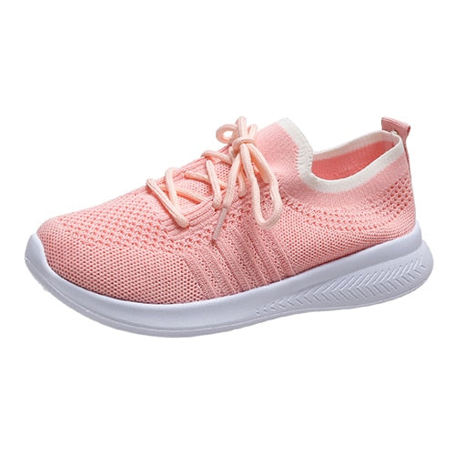 Back To School lovevop   Women Sneakers Ladies Mesh Vulcanized Woman Flats Plus Size Casual Tennis Sports Shoes Female Elastic Lace Up Footwear