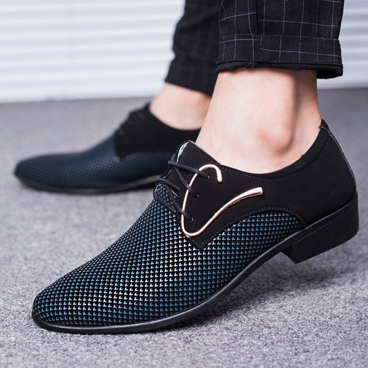 lovevop  Luxury Brand Man Dress Shoes Pointed Toe Designer Leather Shoes For Men High Quality Oxford Business Casual Shoes Big Size 38-48