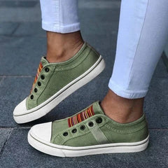 Back to school lovevop   Canvas Casual Flat Shoes Elastic Overshoes Print Breathable Outdoor Walking Single Shoes Loafers Women's Shoes Plus Size