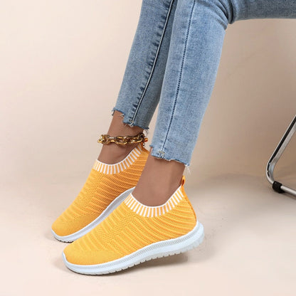 Back to school lovevop  Women Flats Loafer  New Slip-On Knit Sock Shoes Woman Sneakers Comfort Breathable Mesh Women Sneakers Zapatos Para Mujer