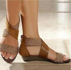 Back To School lovevop   New Ladies Shoes Summer Vintage Sandals Fashion Boho Woven Casual Anti-Slip For Women Summer Beach Shoes Gladiator