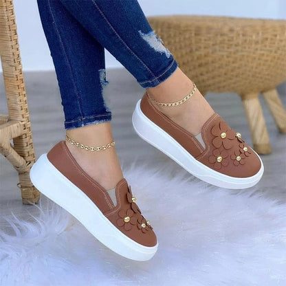 Back to school outfit  lovevop   White Shoes Women Fashion Round Toe Platform Shoes Casual Shoes Women Lace Up Flats Women Loafers Zapatos Mujer Plus Size